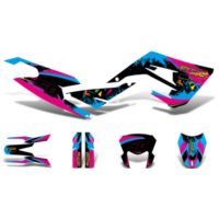 decal set black-pink-blue glossy for Gilera RCR 50 2018- DK-43752