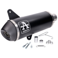 muffler Arrow Urban aluminum black for Vespa GTS 300 4-stroke LC Euro5 2020- GI-53536ANN