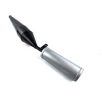 Exhaust 28mm 750mm 270mm 90mm 80mm 120mm 64mm 510mm Black Silver for Simson Schwalbe KR 51, S 50, 70, SR 80, Moped, Mokick, KKR