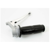 Throttle grip fitting with brake lever gray for Garelli Peugeot Mobylette automatic moped MG00007715