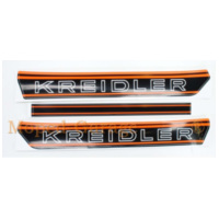 Tank sticker for: Kreidler 3 parts black/orange for Florett RS RMC MG00008324