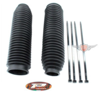 Fork gaiter compression 2 pieces black Ø42/45 mm Ø60 200 350 for moped, moped, mokick, KKR motorcycle MG00025271