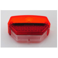Rear light glass ULO 65mm 110mm red orange white for Zündapp, for: Kreidler, Her