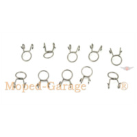Fuel hose clamps 10 pieces 7mm 9mm for Zündapp, Kreidler, Hercules, Puch, moped, moped, mokick, scooter MG00071217