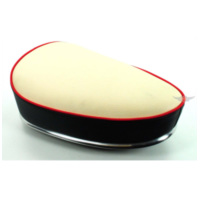 Seat height 110mm width 220mm length 300mm color cream/grey for Puch Maxi MS MV
