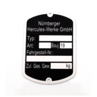 Type plate MOGA Dimensions high approx. 50mm wide 35mm Mounting hole spacing 45mm for Prima 1, 2, 3, 4, 5, 6, GT, GX, Presto, Pr