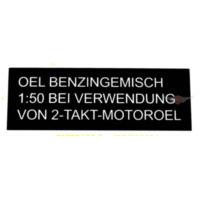 Tank Aufkleber MOGA Maße 55/20mm Farbe Schwarz/Weiß für Hercules Prima M MK K, Zündapp KS GTS CS CX Hai ZD ZL ZR ZA Star C 50, K