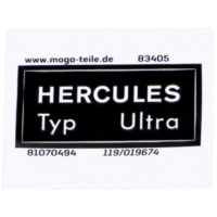 Frame sticker MOGA Wide approx. 40mm High 19mm for Hercules K 50 Type Ultra MG00083405