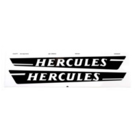 Tank sticker MOGA 2 pieces wide approx. 280mm high 40/25mm glossy black with white lettering for moped, moped MG00083415