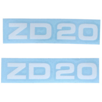 Aufkleber Satz MOGA 2 teilig Breit 95mm Hoch 17mm für Zündapp ZD 20 Mofa MG00083441