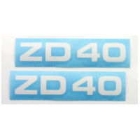 Sticker set MOGA 2 parts wide 95mm high 17mm for Zündapp ZD 40 moped MG00083443
