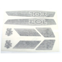 Sticker set 8 pieces gray for Peugeot 103 moped moped MG00083483