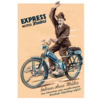 Advertising poster moped 42cm 29cm for Express Radexi 1 MG00086465