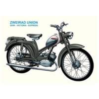 Werbeplakat Nachdruck 29cm 42cm für Zweirad Union Typ 110, DKW Victoria Express 110 MG00086469