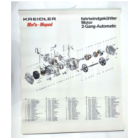 Poster exploded view Width approx. 600mm High 730mm for Kreidler MF MP, Flory MG00999869