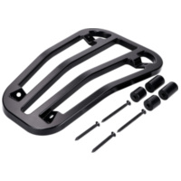 Top Case carrier / luggage carrier step-through Moto Nostra, glossy black, CNC for Vespa Primavera 50-150cc, Sprint 50-150cc MN4