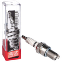 Zündkerze Naraku Iridium 14-R9-LIR (BR9EIX) mit schraubbaren Kerzenstecker Anschluss NK14-R9-LIR
