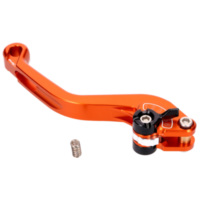 clutch lever / rear brake lever Puig 2.0 adjustable, short - orange black PUI280-TN