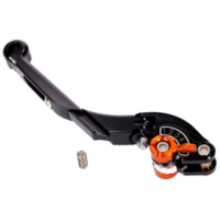 clutch lever / rear brake lever Puig 2.0 adjustable, extendable folding - black orange PUI29-NNT