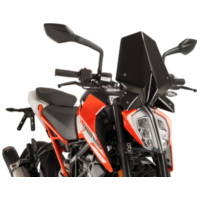 Verkleidung Windschild Puig New Generation Sport schwarz für KTM Duke 125, 200, 390 17- PUI9514N