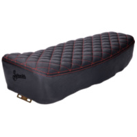 Sitzbankbezug Schmitt Raute gesteppt, schwarz / rot für Simson S50, S51, S70 STT49206