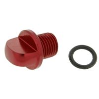 oil filler screw / oil screw plug aluminium red for Minarelli VC15235