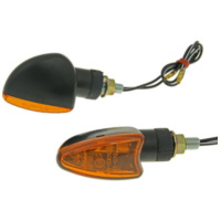 Indikator Blinker Set M8 schwarz Edge orange, kurz für Beta RR VC20103