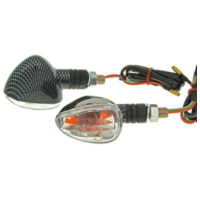 Indikator Blinker Set M10 Carbon-Look Doozy klar, kurz VC20108