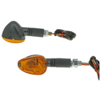 indicator light set M10 thread carbon look Doozy orange, long version VC20111