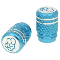 valve cap set Peace anodized aluminum - blue - universal VC20686