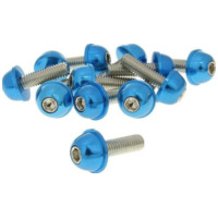 hexagon socket screw set - anodized aluminum screw head blue - 12 pcs - M6x20 VC21223