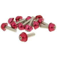 hexagon socket screw set - anodized aluminum screw head red - 12 pcs - M6x20 VC21224