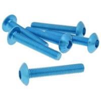 fairing screws hex socket head - anodized aluminum blue - set of 6 pcs - M5x30 VC21233