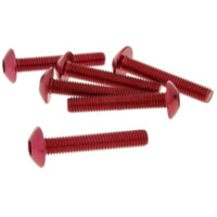 fairing screws hex socket head - anodized aluminum red - set of 6 pcs - M5x30 VC21234