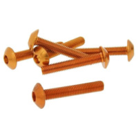 fairing screws hex socket head - anodized aluminum orange - set of 6 pcs - M5x30 VC21236