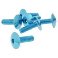 Bolzen Schraubensatz 6 Stück Verkleidung blau - M6x20 VC21241