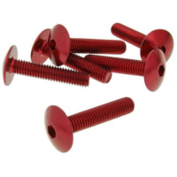 fairing screws hex socket head - anodized aluminum red - set of 6 pcs - M6x30 VC21246