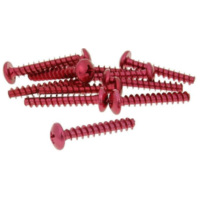 fairing screws anodized aluminum red - set of 12 pcs - M5x30 VC21254
