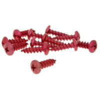 fairing screws anodized aluminum red - set of 12 pcs - M6x20 VC21262