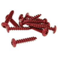 fairing screws anodized aluminum red - set of 12 pcs - M6x30 VC21266