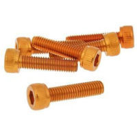 Bolzen Schraubensatz 6 Stück Innensechskant Alu orange - M5x20 VC21272