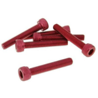 hexagon socket screw set - anodized aluminum red - 6 pcs - M5x30 - styling VC21274