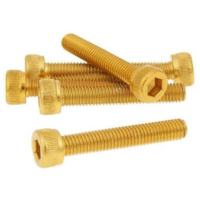 Bolzen Schraubensatz 6 Stück Innensechskant Alu gold - M5x30 VC21275