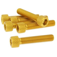 hexagon socket screw set - anodized aluminum gold - 6 pcs - M6x30 - styling VC21287