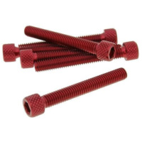 hexagon socket screw set - anodized aluminum red - 6 pcs - M6x45 - styling VC21290