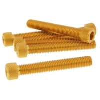 Bolzen Schraubensatz 6 Stück Innensechskant Alu gold - M8x50 VC21299