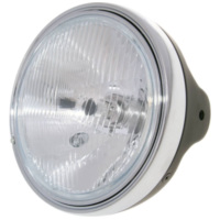 Vorderlicht Scheinwerfer 190mm, Metallgehäuse schwarz für Moto Guzzi 750 Breva 03-07, V7 Classic 08-, Nevada Classic 04-10, 1100