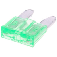 mini blade fuse flat 11.1mm 30A green in color VC31013