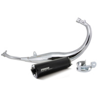 exhaust VOCA Chromed 50/70cc black silencer for Derbi EBE, EBS, D50B Enduro, Supermoto VCR-RD15192/BK