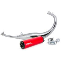 exhaust VOCA Chromed 50/70cc red silencer for Derbi EBE, EBS, D50B Enduro, Supermoto VCR-RD15192/RE